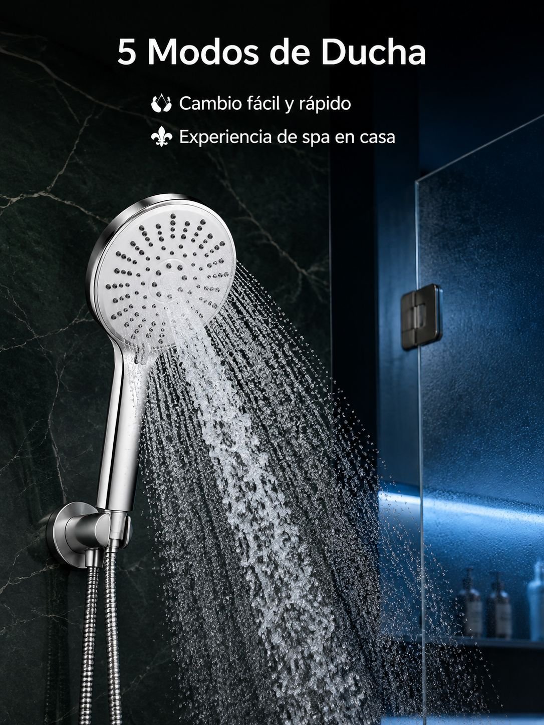 Ducha de alta presión ideal para baños con bajo flujo de agua