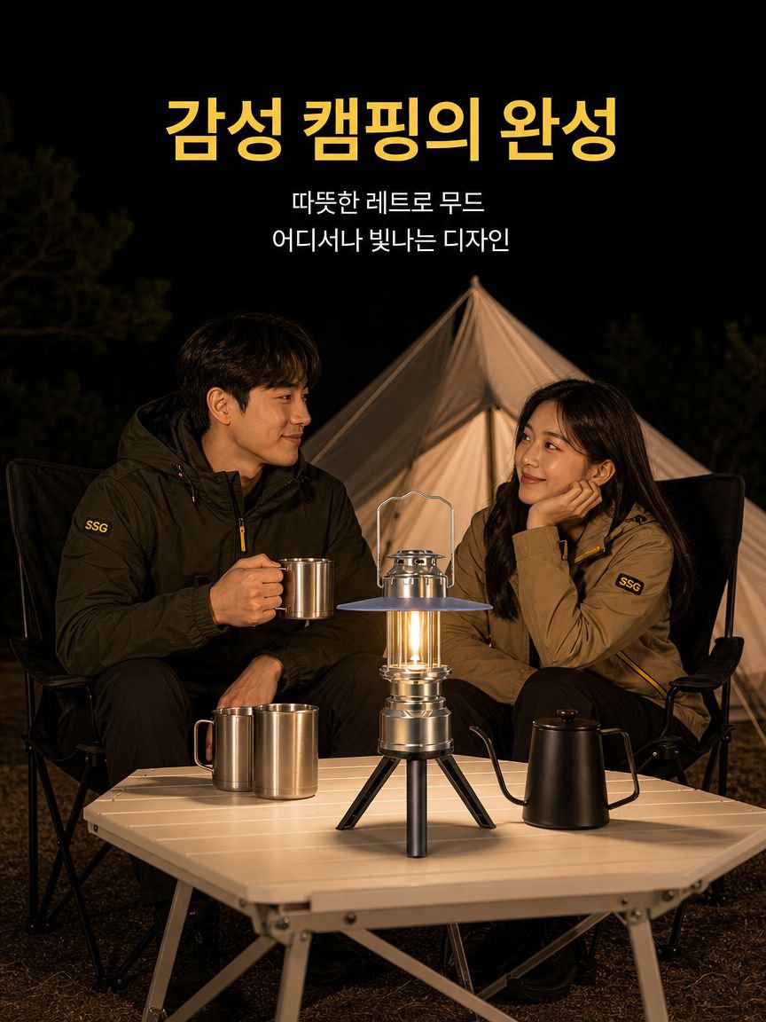 충전식 캠핑 무드 조명 비상등