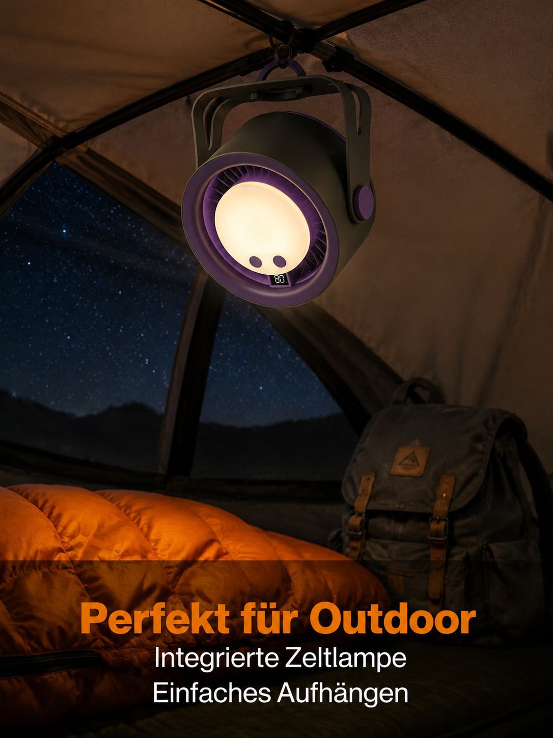 Modernes Design des USB-Tischventilators mit LED-Licht