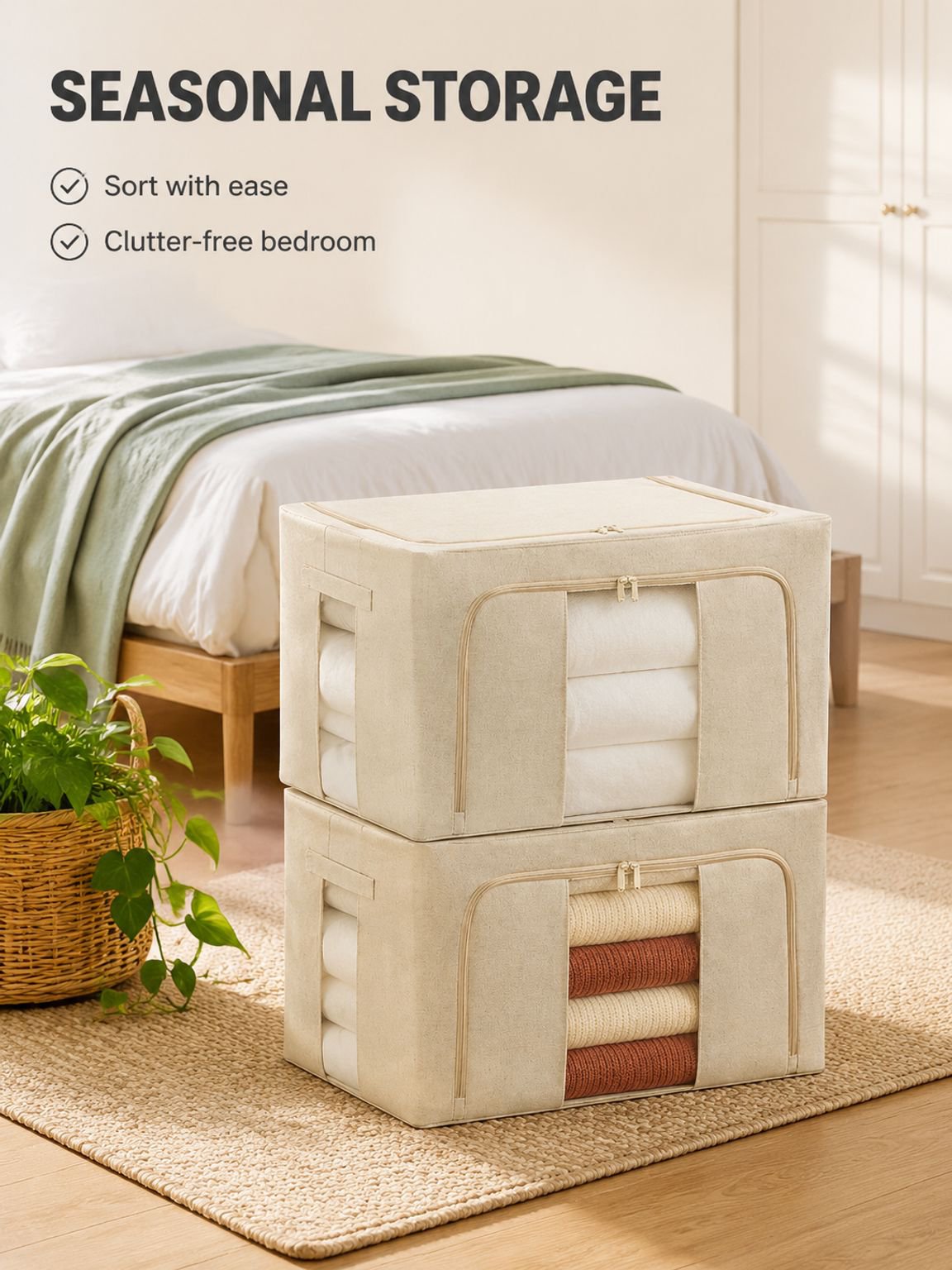 New Cotton Linen Storage Box