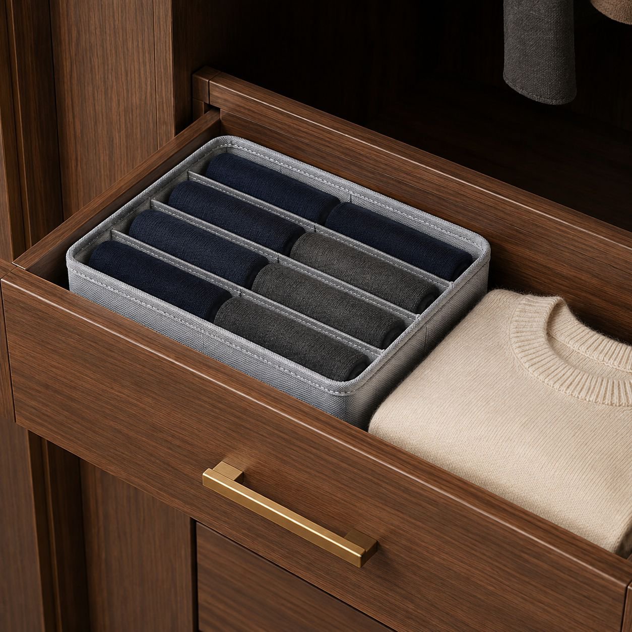 Multifunctional compartmentalized storage box
