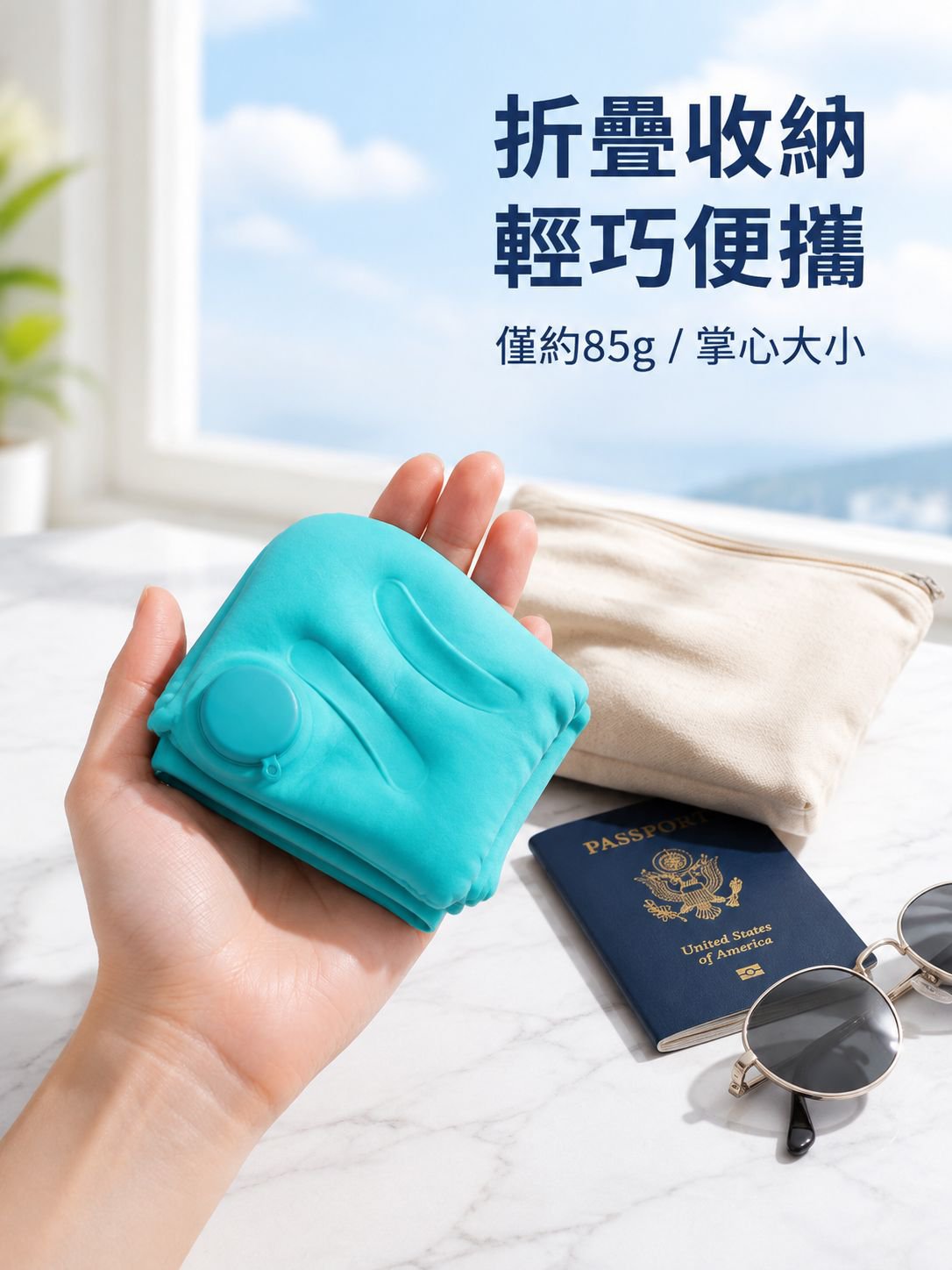 充氣U型枕頭壓力款