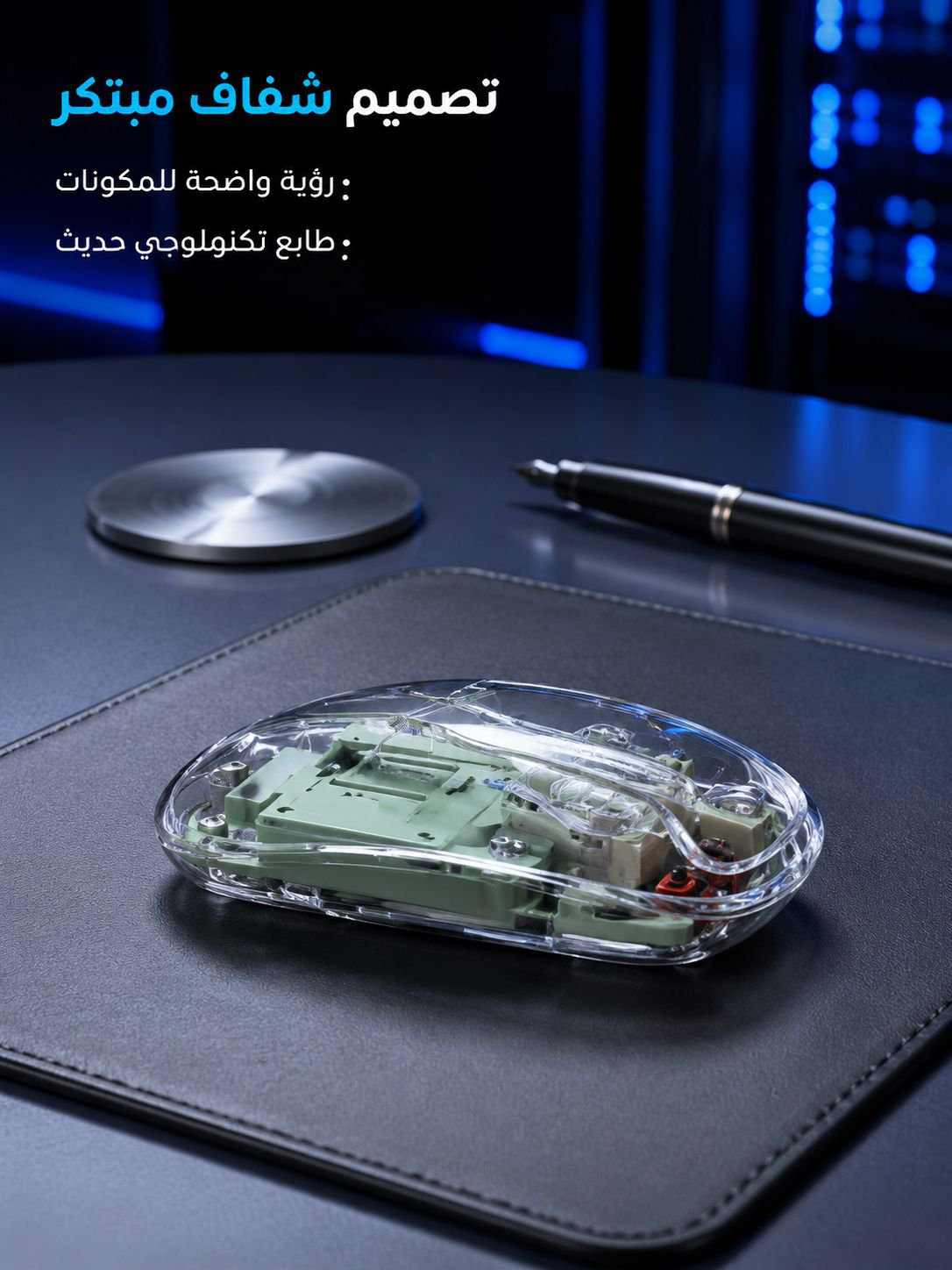 فأرة شفافة لاسلكية مغناطيسية بثلاثة أوضاع اتصال