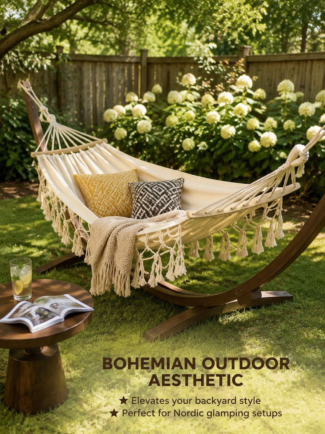 Close-up of anti-rollover design on the hammock with sturdy cloth