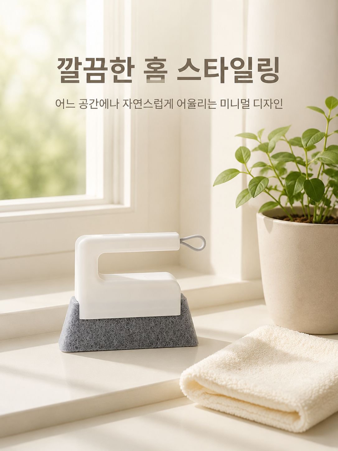 쉽고 간편한 창문 틈새 청소 브러쉬 사용법