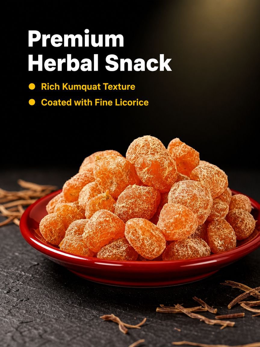 Yam, Dried Tangerine Peel, Licorice & Kumquat Slices