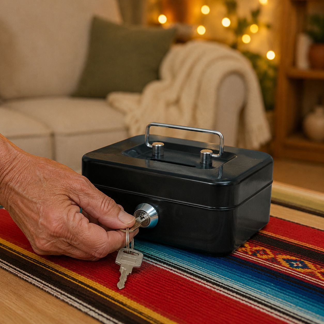 Caja de seguridad pequeña con combinación