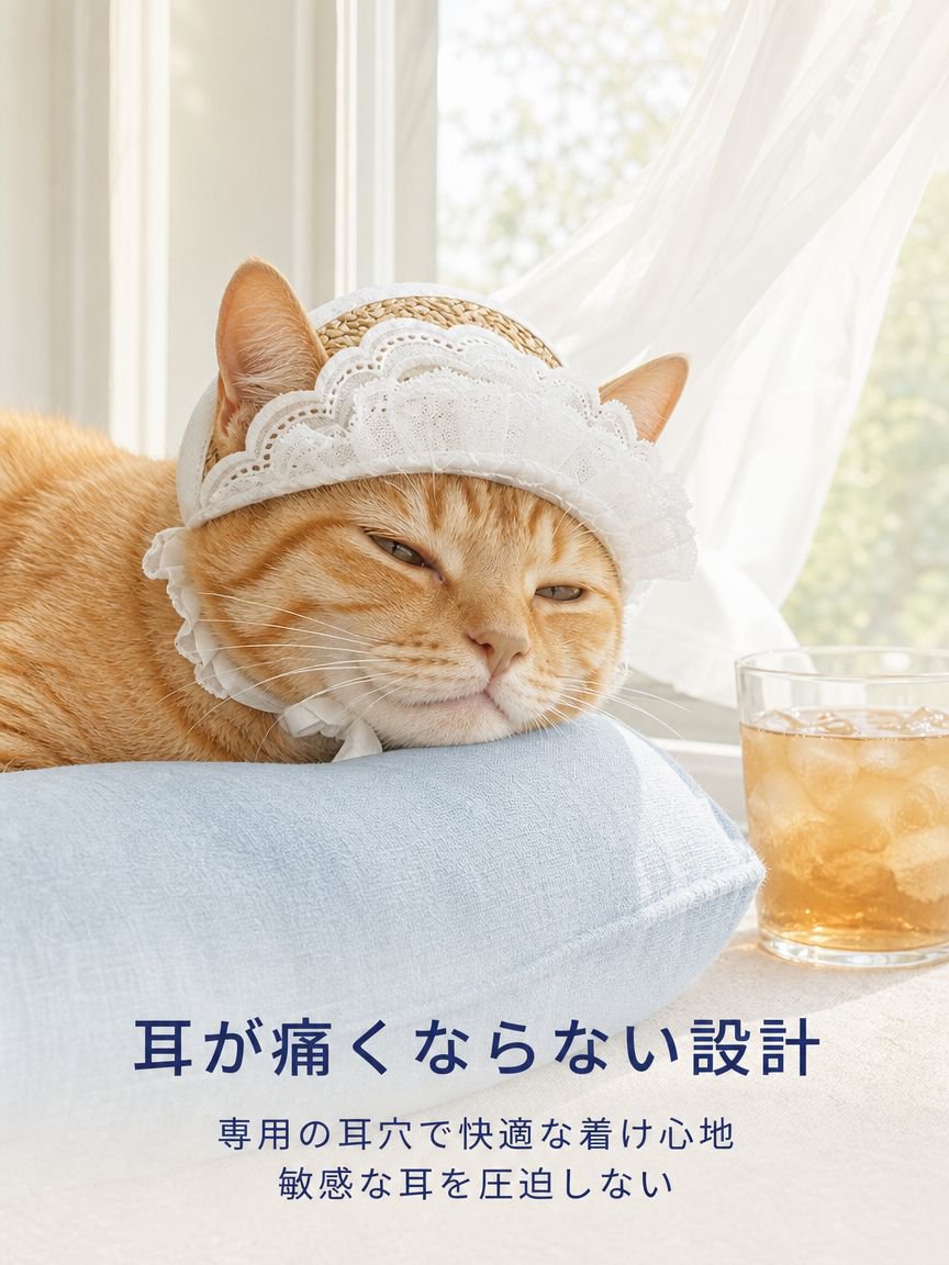 犬や猫に適した麦わら編みの豚鼻帽子
