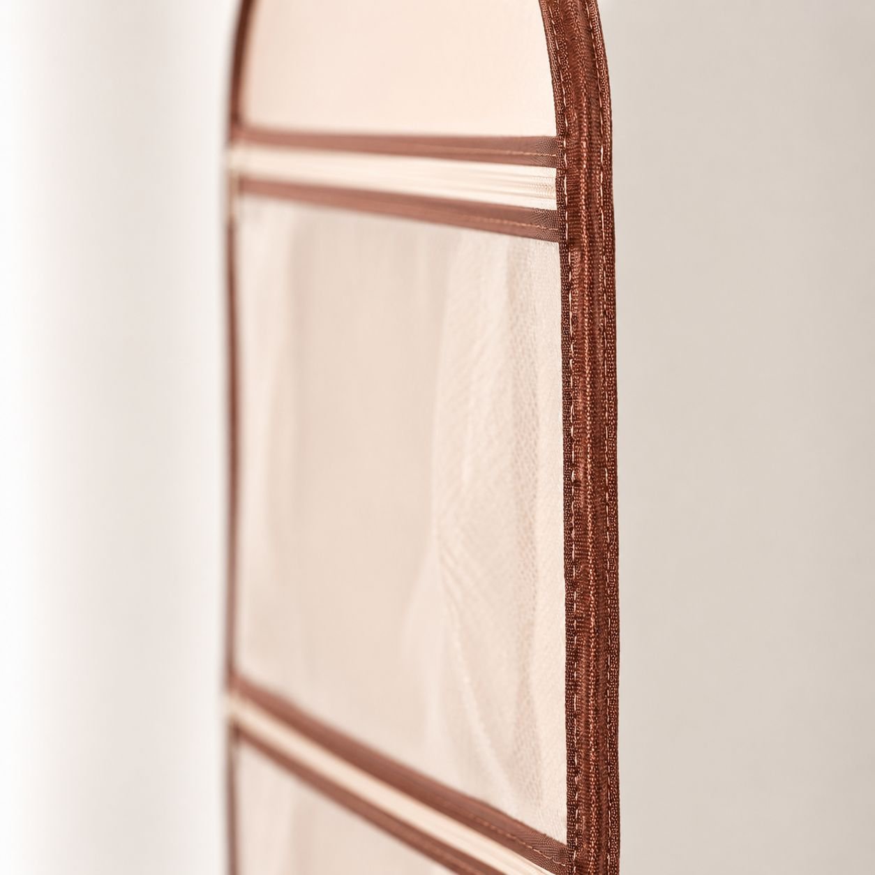 Space saving hanging closet organizer for clothes