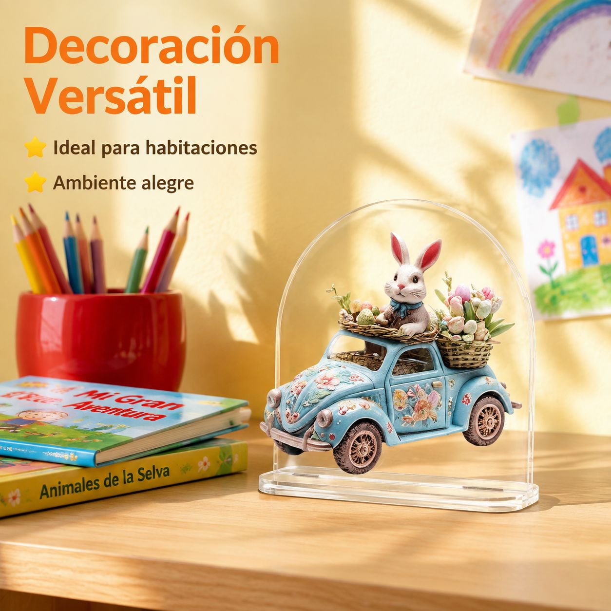 Suministros festivos, adorno lindo de acrílico para sala de estar