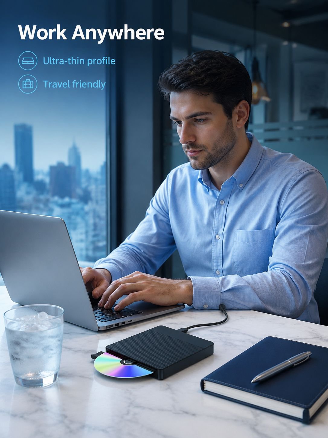 Slot-in External Optical Drive CD Burner for Computer
