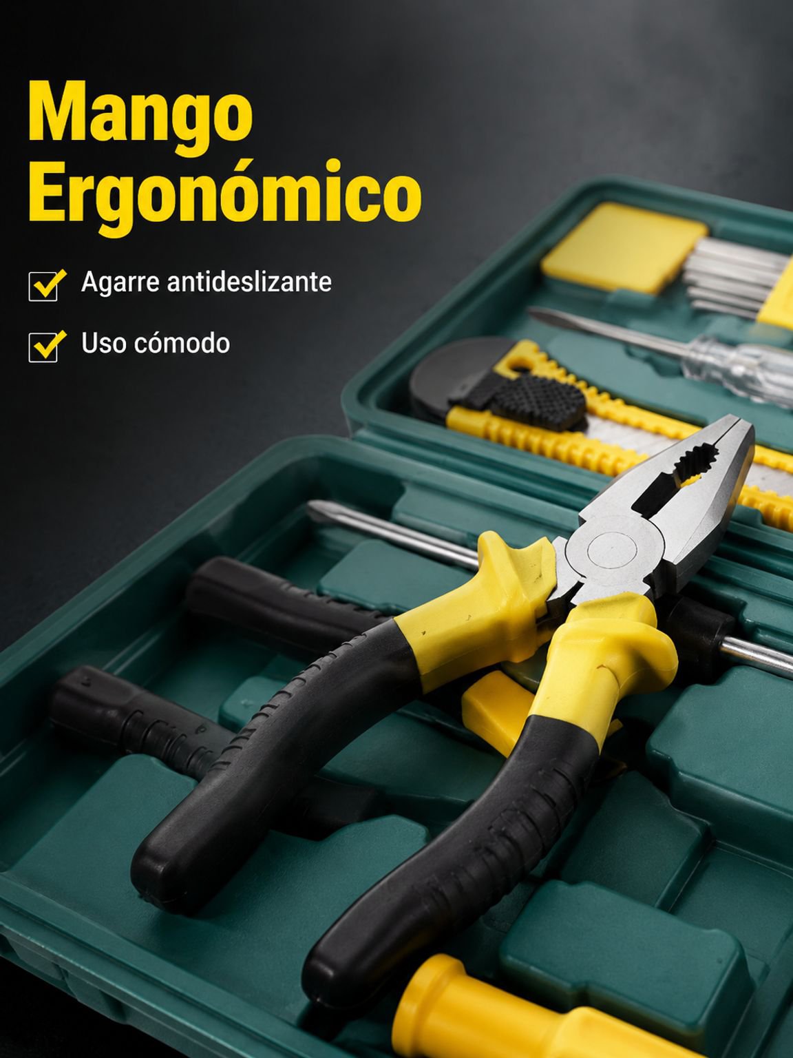 Set de herramientas de alicates y tornillos multifuncional para el hogar