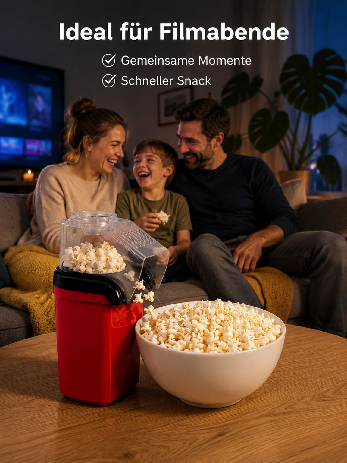 Ölfreie Heißluft-Popcornmaschine