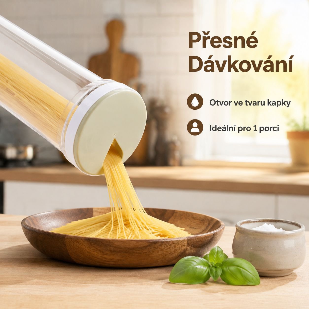 Kuchyňská nádoba na třídění obilovin