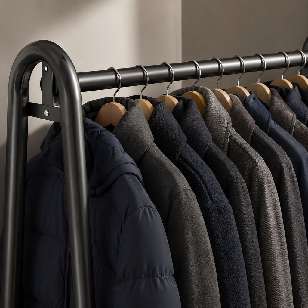 Portable clothing rack for bedroom organization