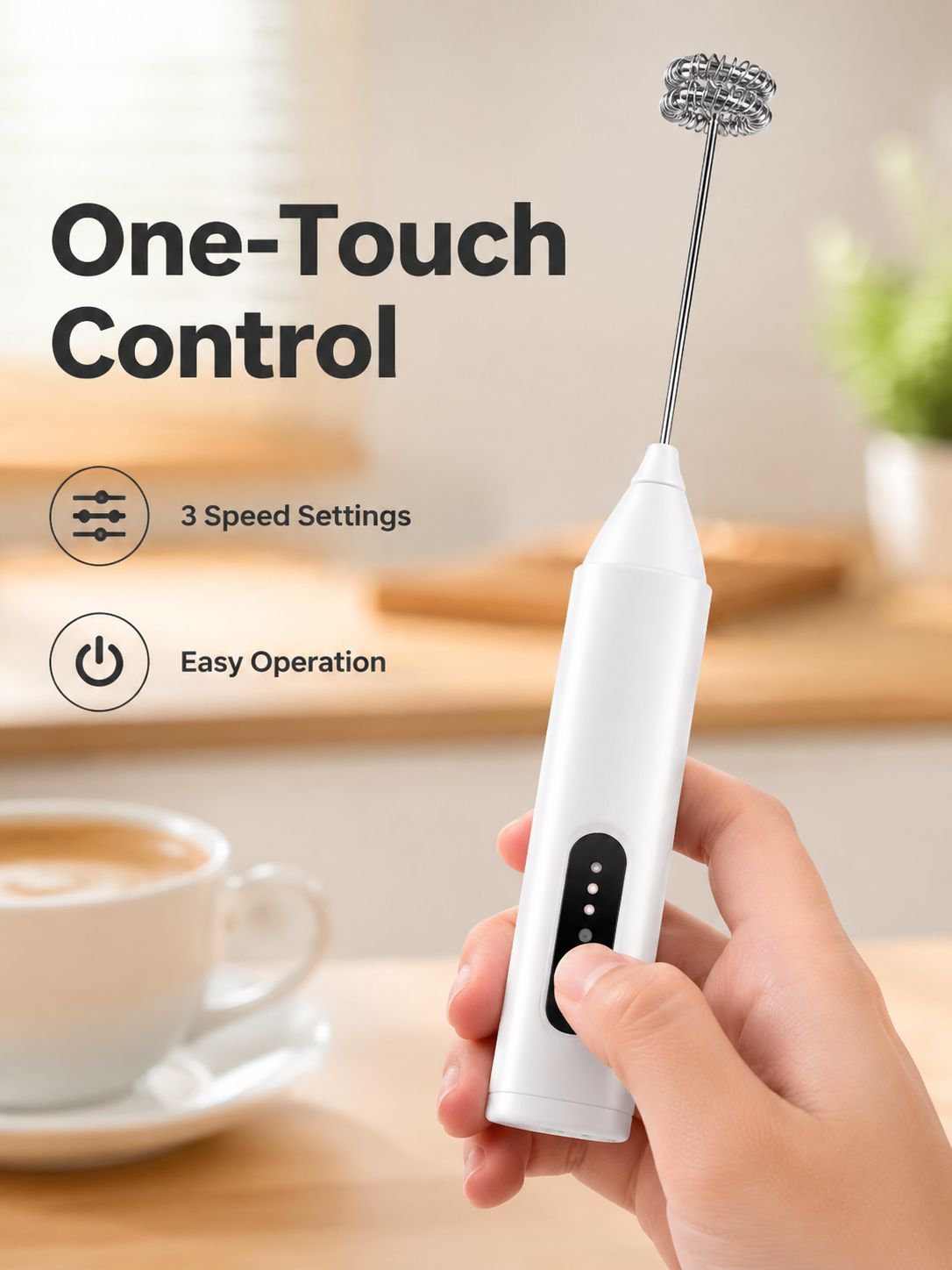 Wireless Electric Handheld Milk Frother