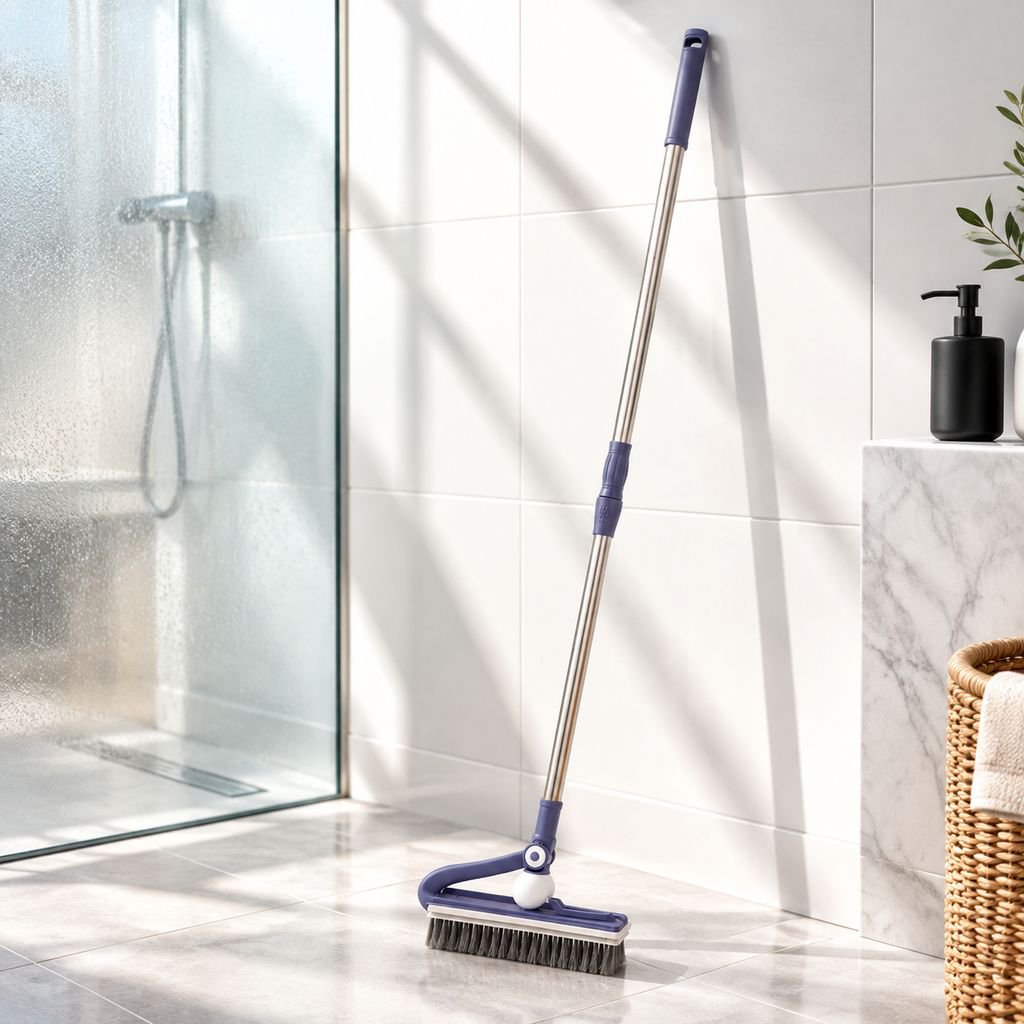 Brosse en silicone 2-en-1 pour nettoyage de sol et WC