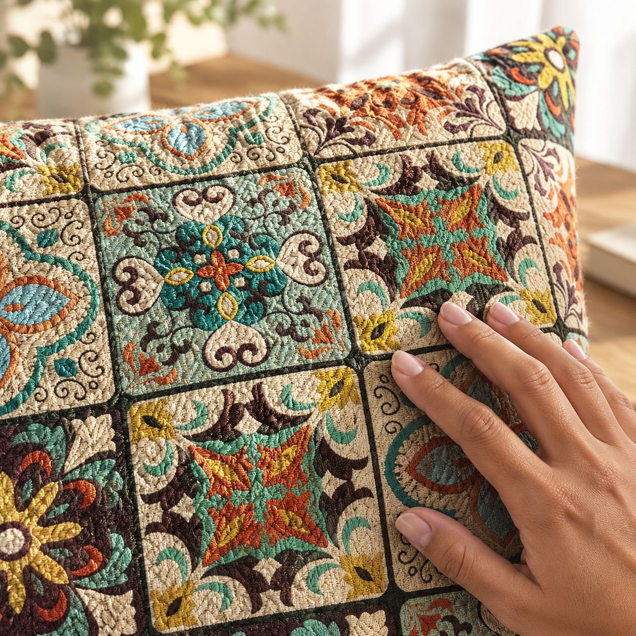 Cojín decorativo de sofá estilo bohemio de alta calidad