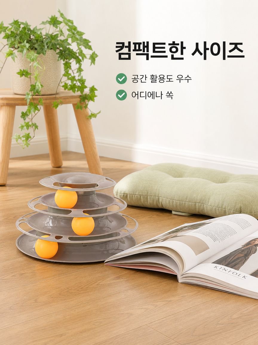 다단식 회전 롤리폴리 고양이 장난감