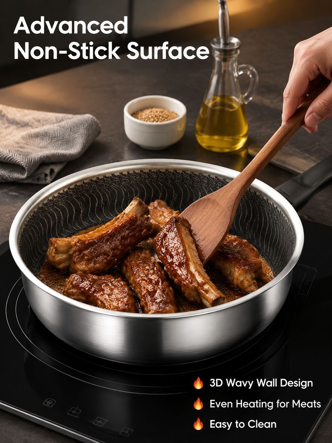 Germany made. Stainless steel frying pan