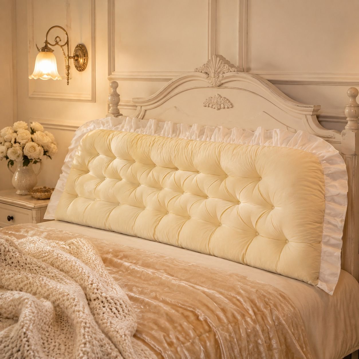 Bedside Princess Soft Cushion Kit, Lace Craft Visual Layering Cushion