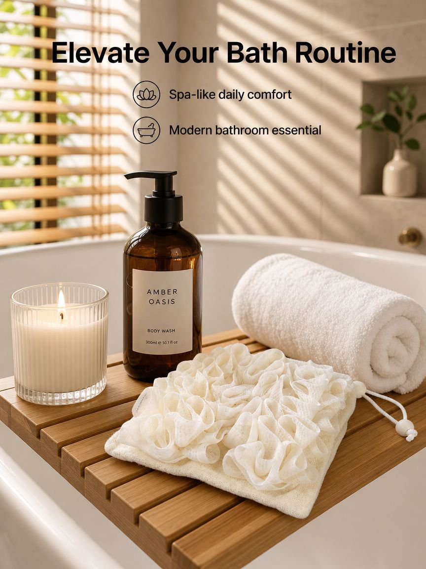 2-in-1 Bath Towel for Bathroom