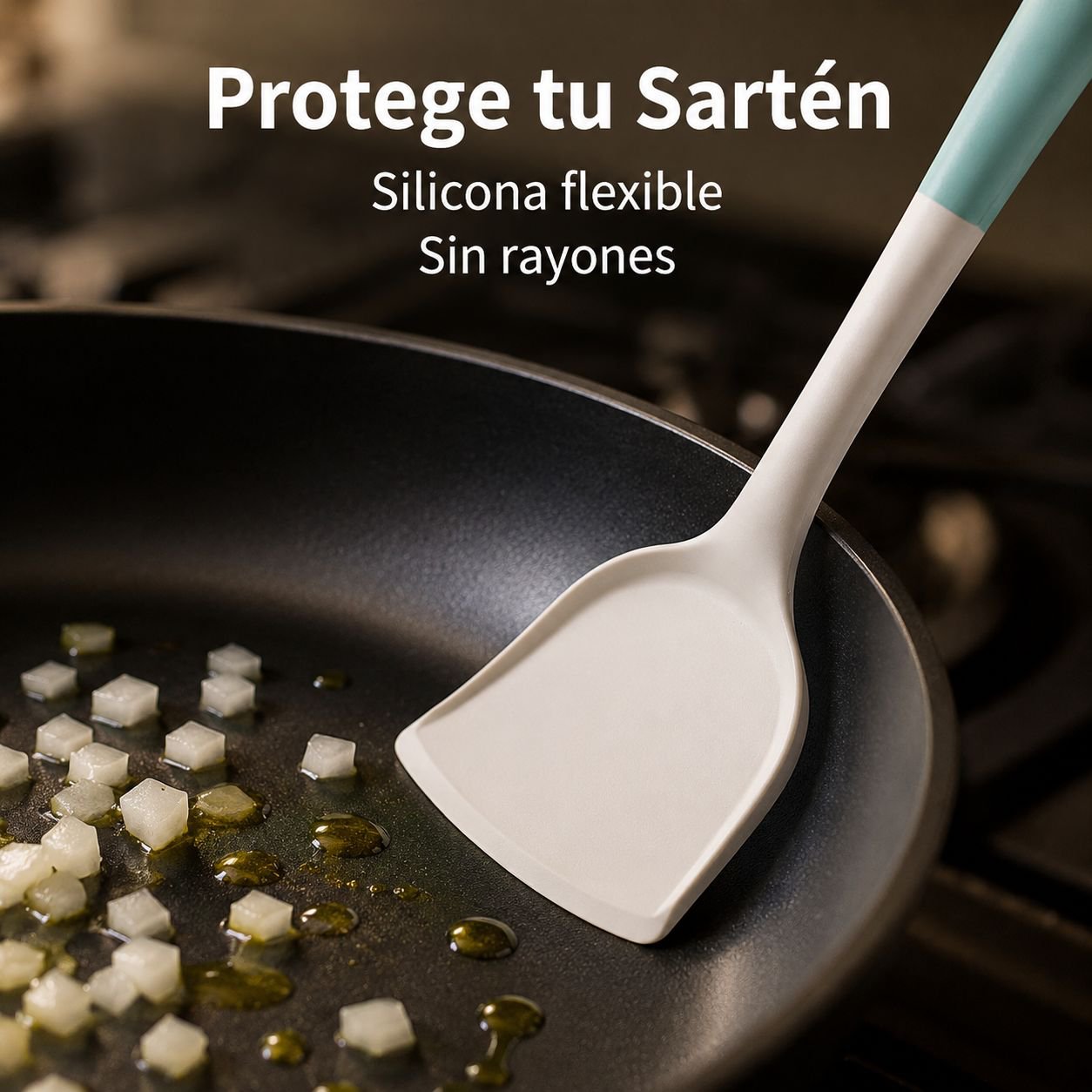 Espátula de silicona apta para uso alimentario