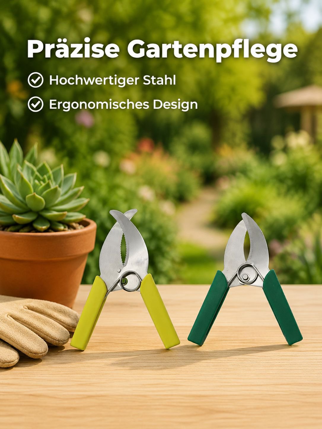 Gartenschneider für Blumen und Gemüse, scharf und langlebig
