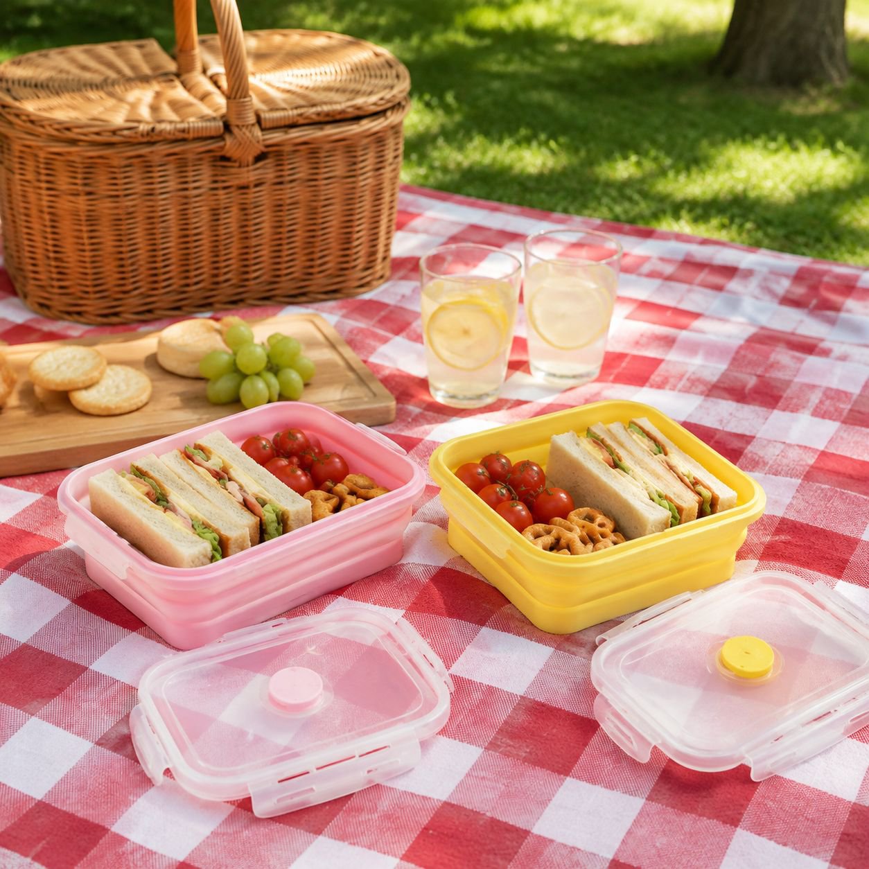 BPA-free collapsible food storage container