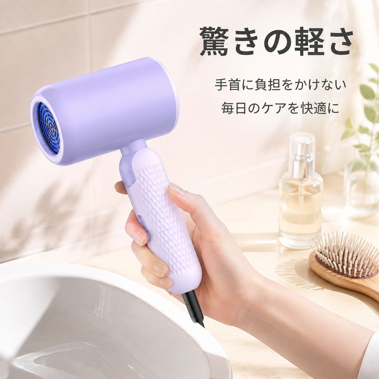 折りたたみ式学生寮用トラベルドライヤー