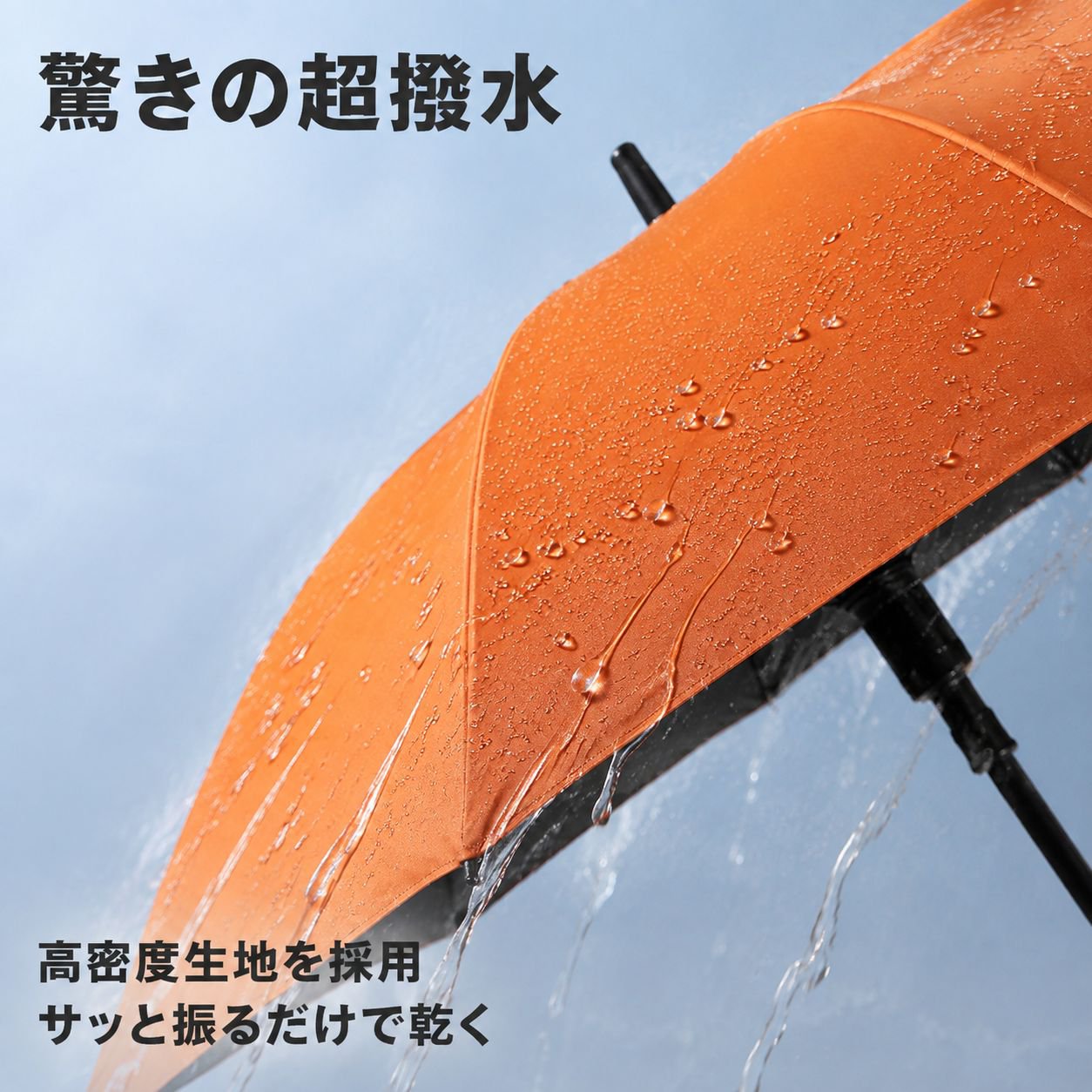 耐風UVカットゴルフ長傘 自動開閉 晴雨兼用傘