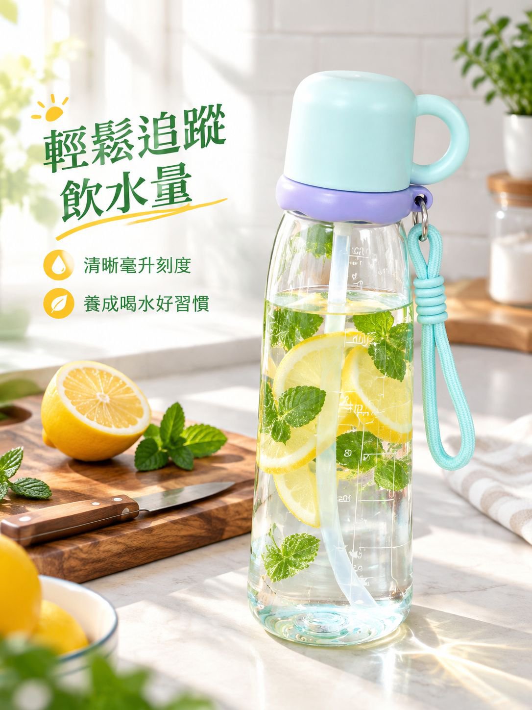 便攜吸管運動水壺