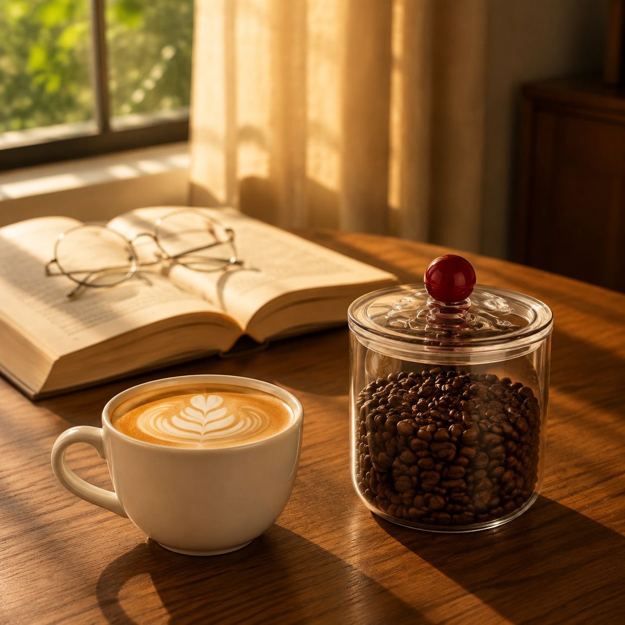 Sealed coffee container for kitchen countertop