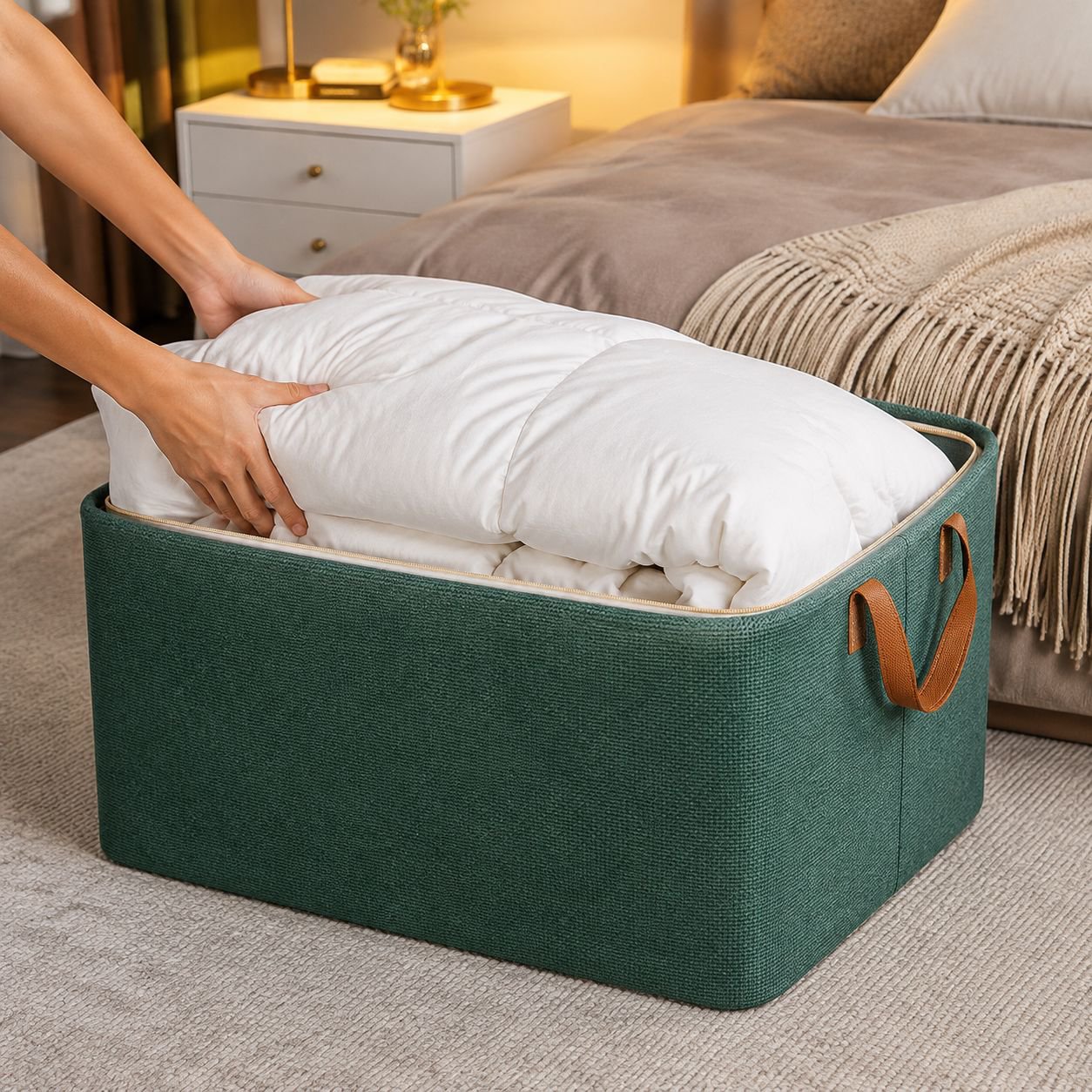 Cesta multiusos de tela gruesa para el hogar