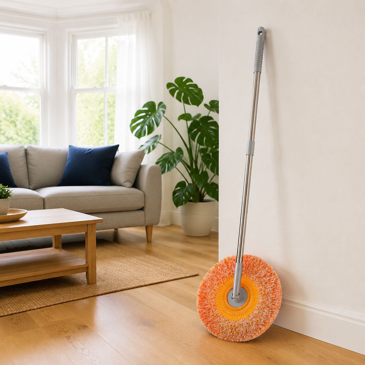 Telescopic Sunflower Mop Dust Remover for Ceiling Glass Car Wash Supermarket