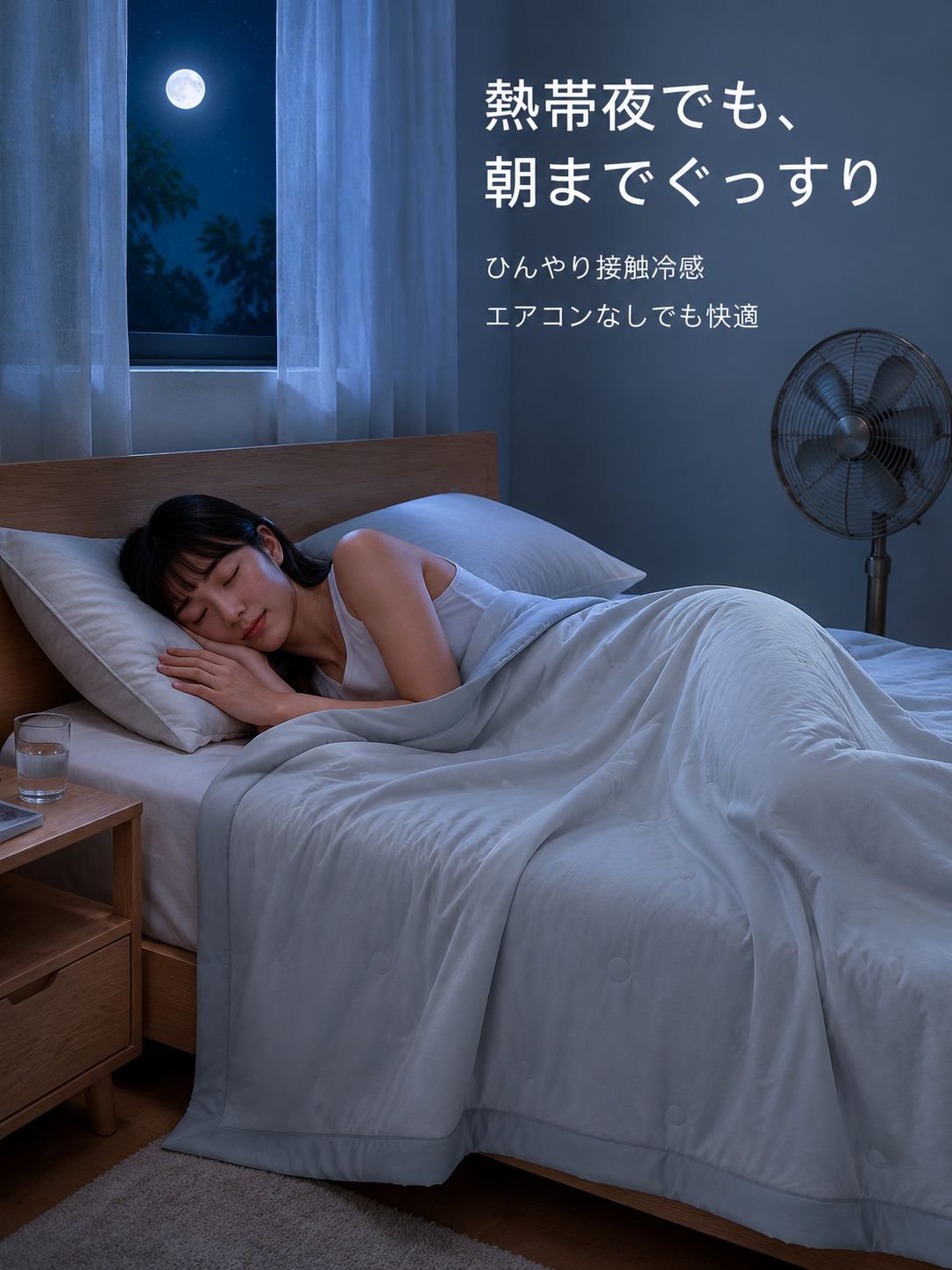 夏用ひんやり通気性コットン掛け布団