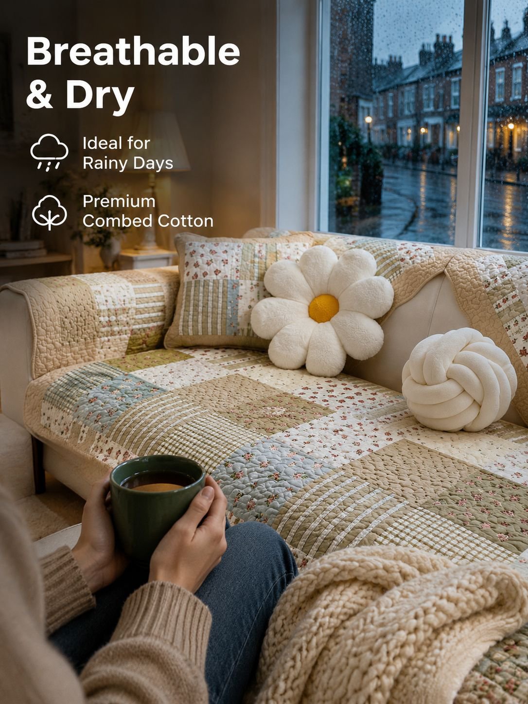 Pure Cotton Fabric Sofa Cushion