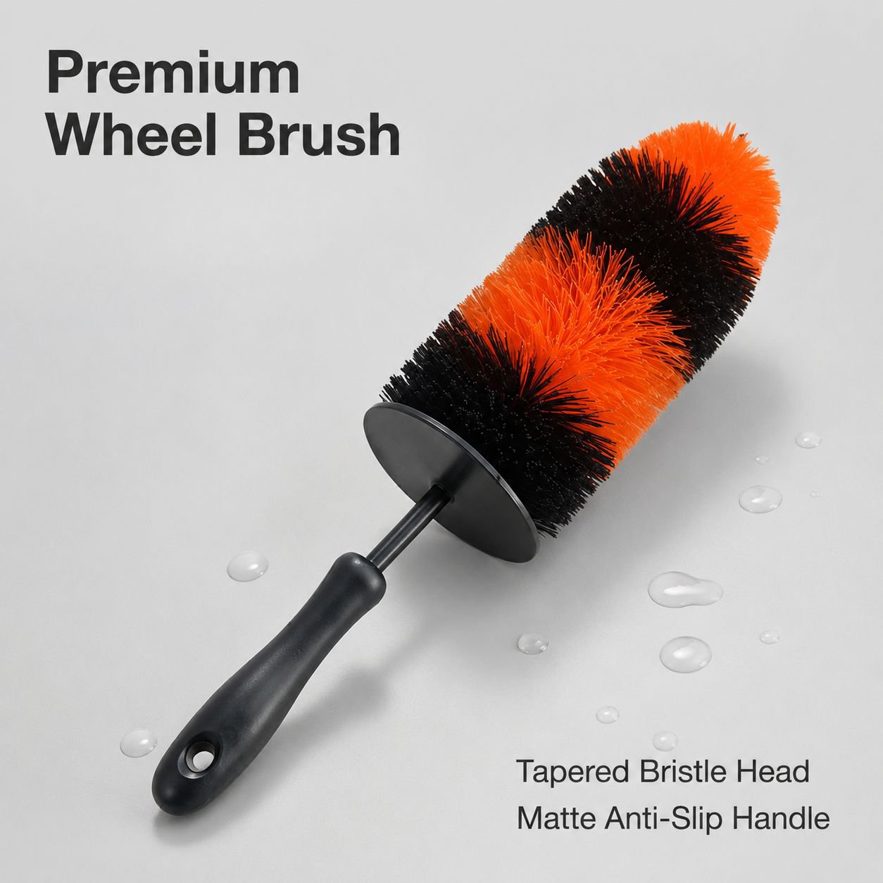 Car wheel cleaning and dust removal soft bristle brush