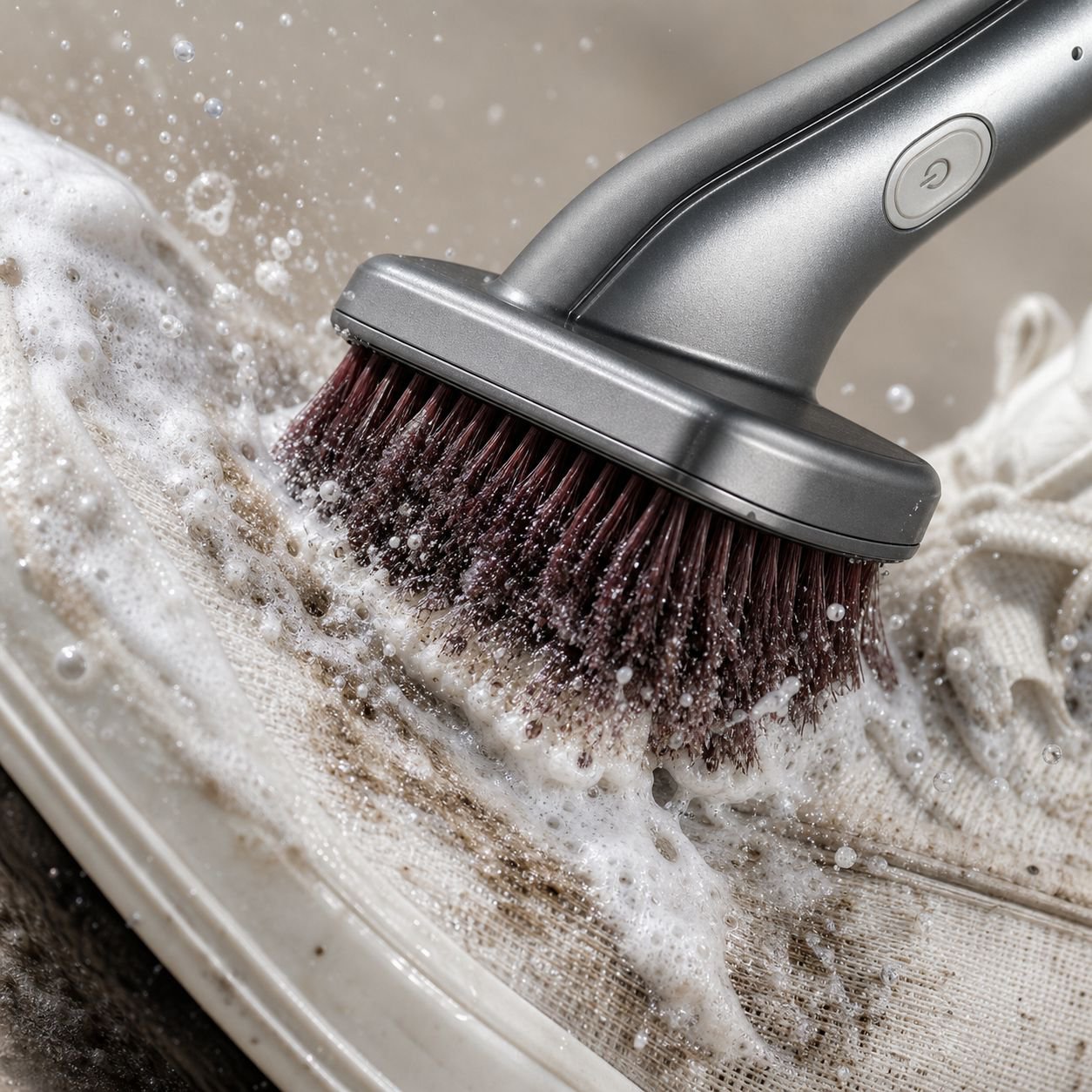 High-speed vibrating electric shoe brush for sneakers and leather shoes