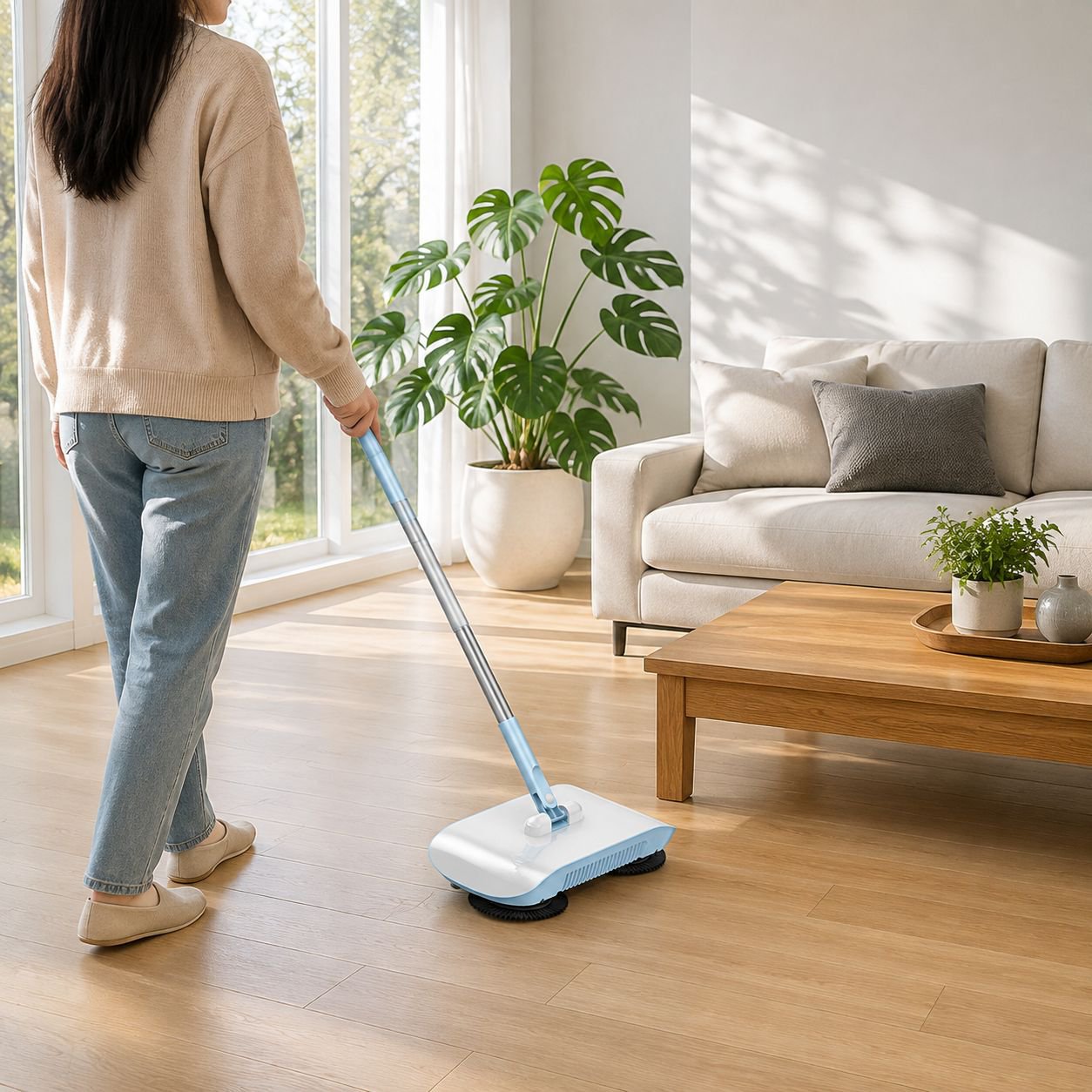 Smart Time-Saving Vacuum Cleaner Set displayed in living room