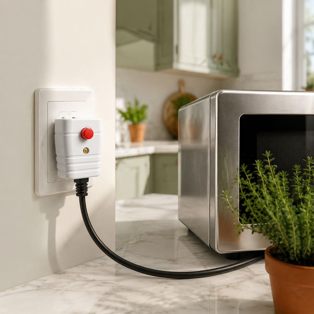 Vue rapprochée de la prise électrique bipolaire JMY