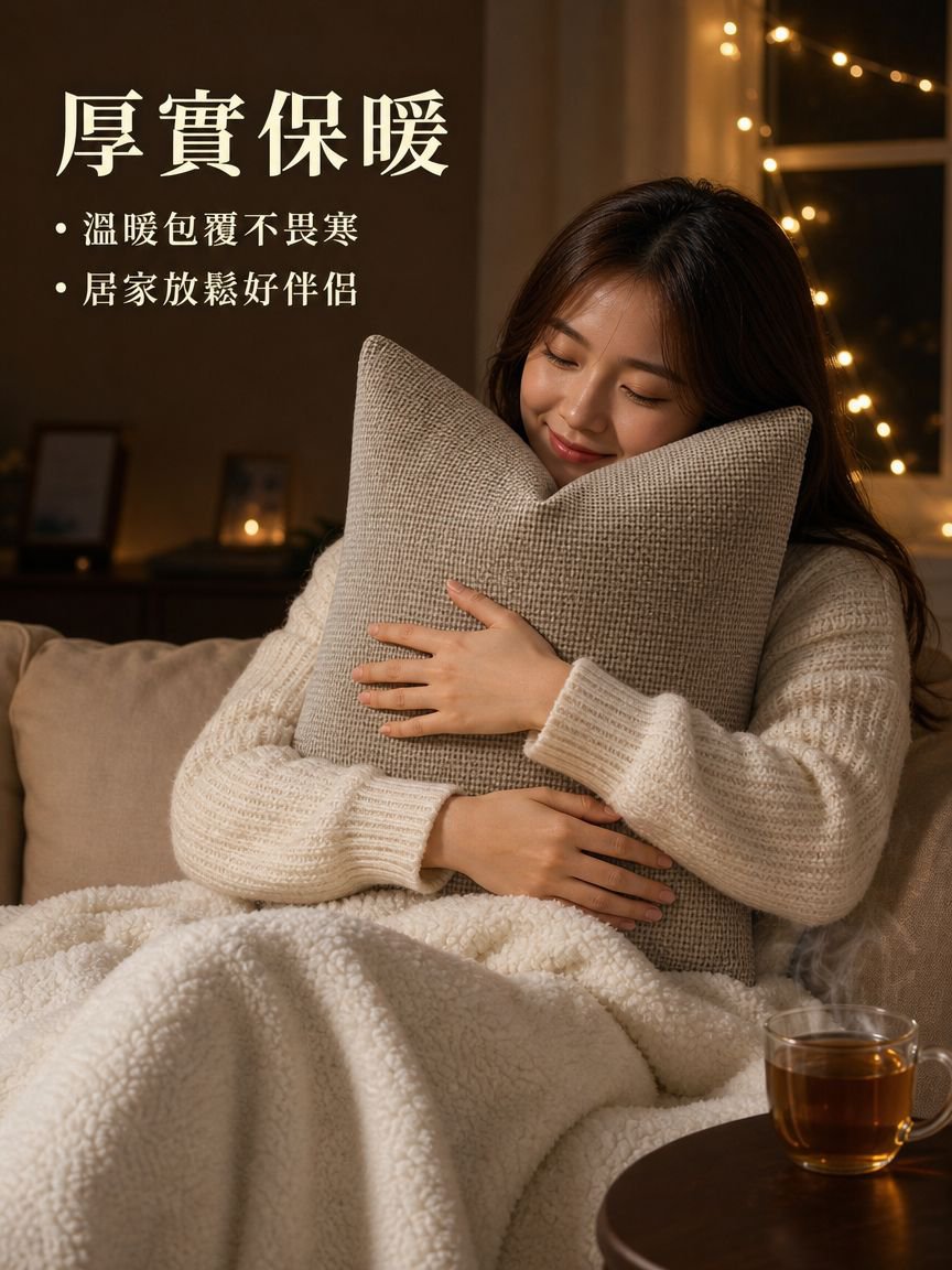 粗針雪尼爾抱枕