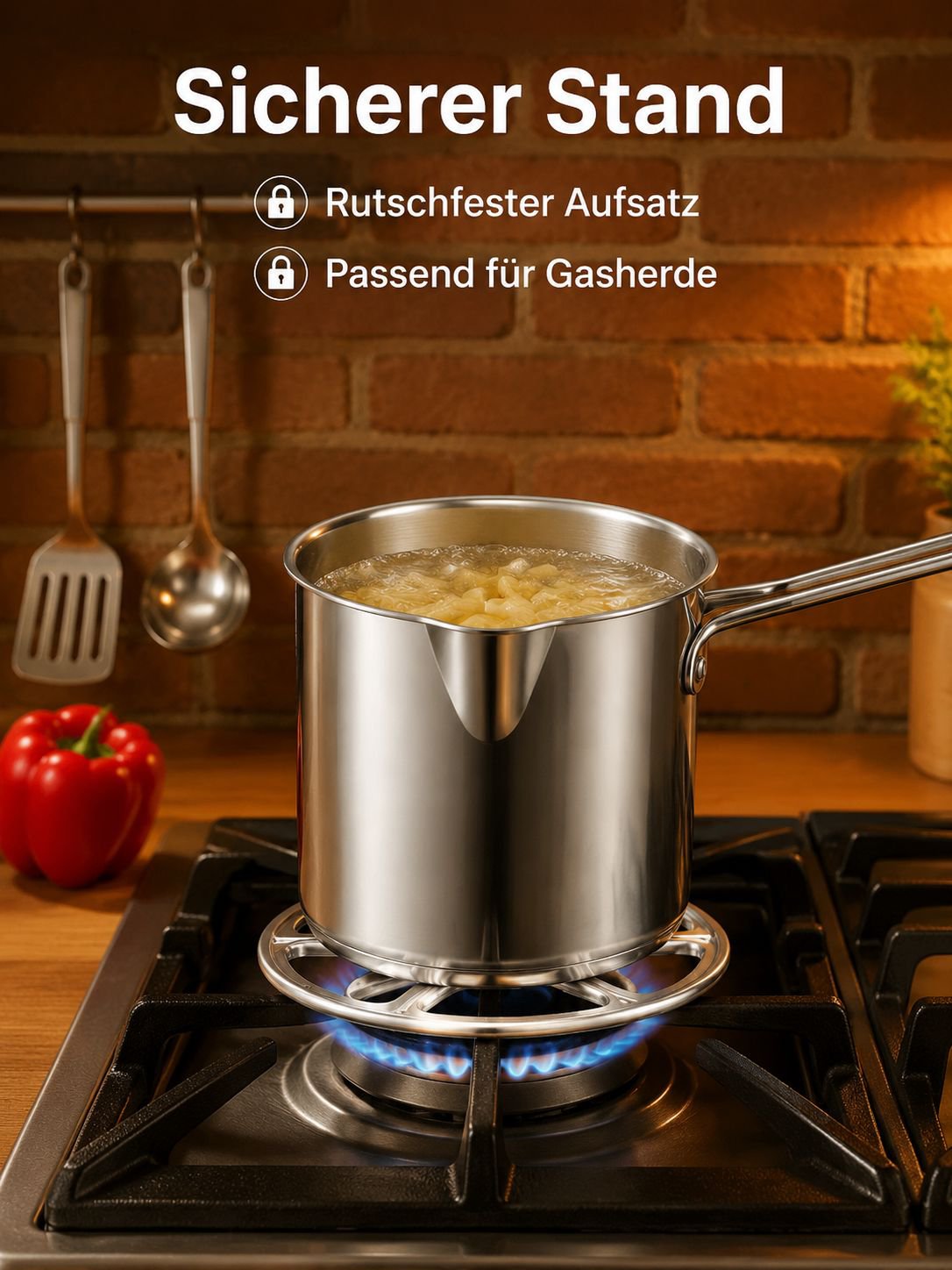 Multifunktionale Fritteuse aus Edelstahl