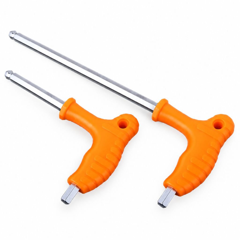 CrV T-handle Hex Key Wrench Set with Ball End, 2.5-14mm, for Screwdriver Tools