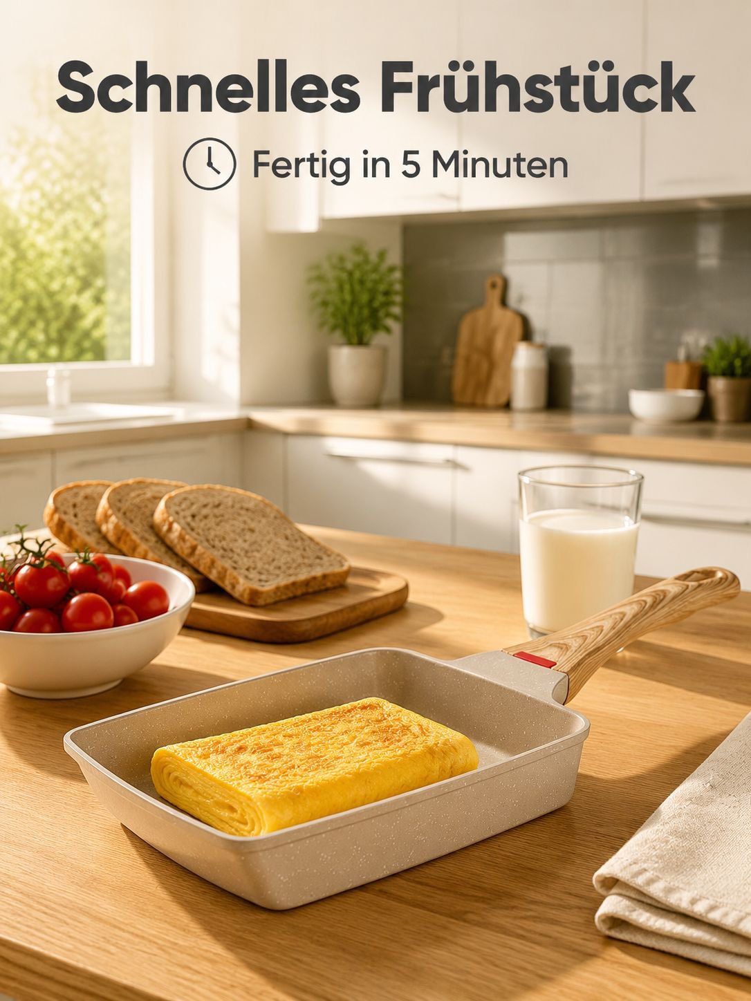 Quadratische Tamagoyaki Pfanne aus hochwertigem Material