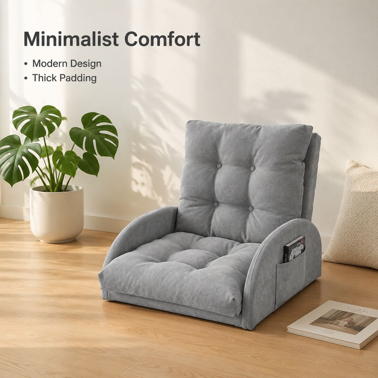 Foldable single-seat lounge chair