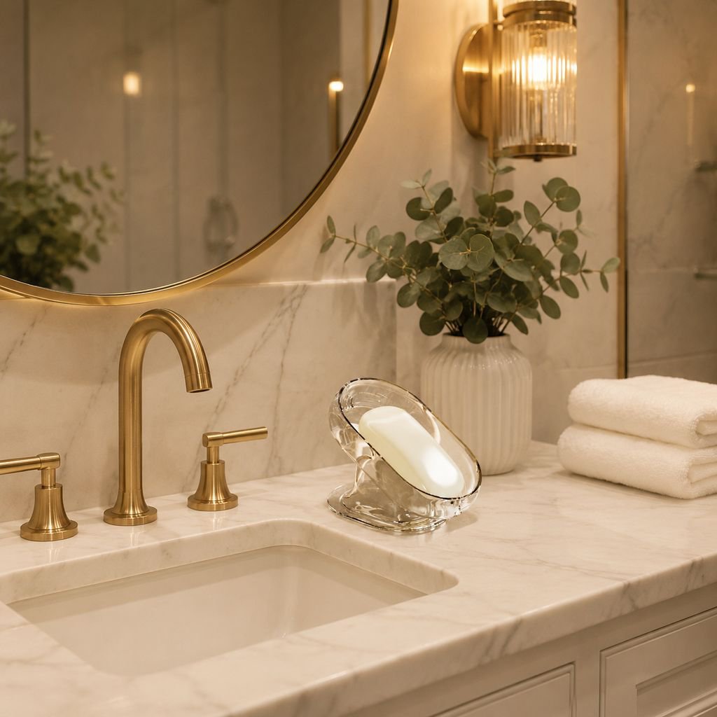 Jabonera grande para baño familiar