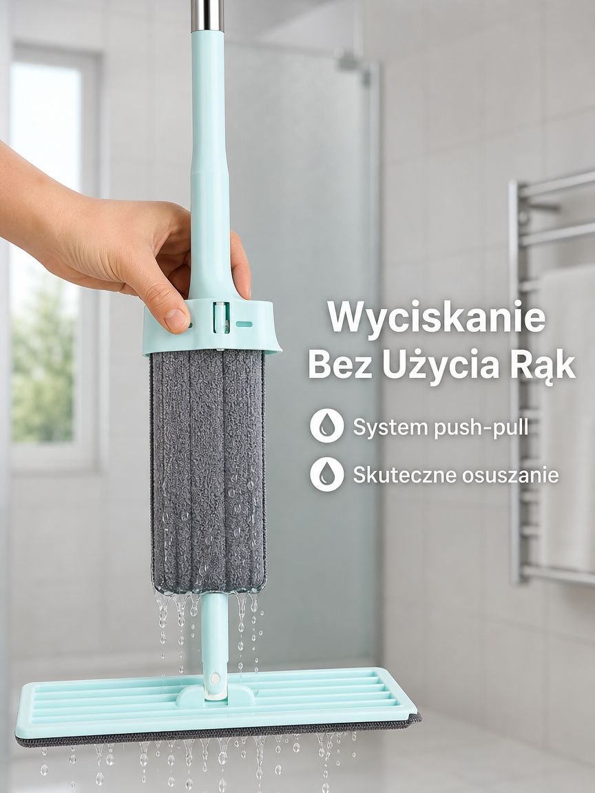 Płaski mop bezdotykowy