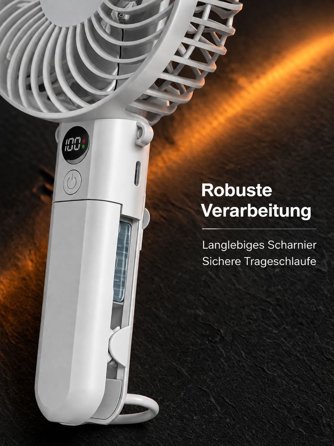 Leichter tragbarer Ventilator am Hals