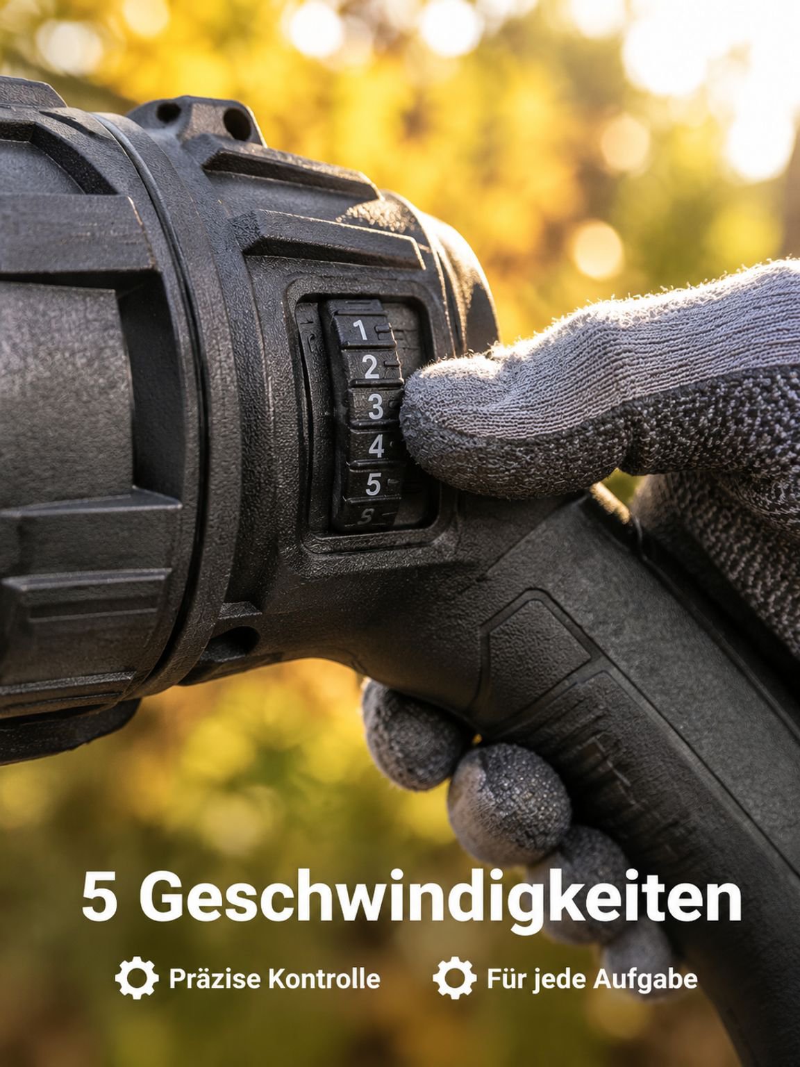 Leistungsstarkes Turbo-Gebläse mit Lithium-Ionen-Akku